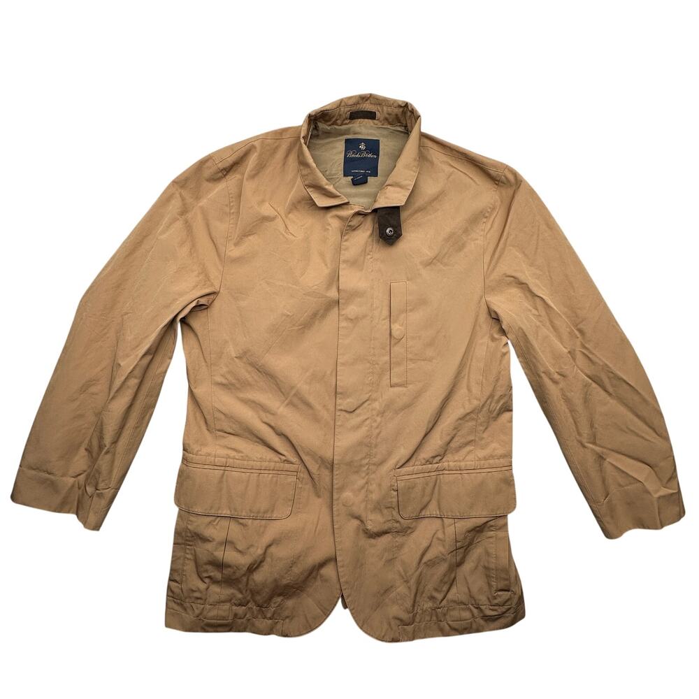 Brooks Brothers Brown Field Jacket Coat Mens Medium Casual Chore Rain